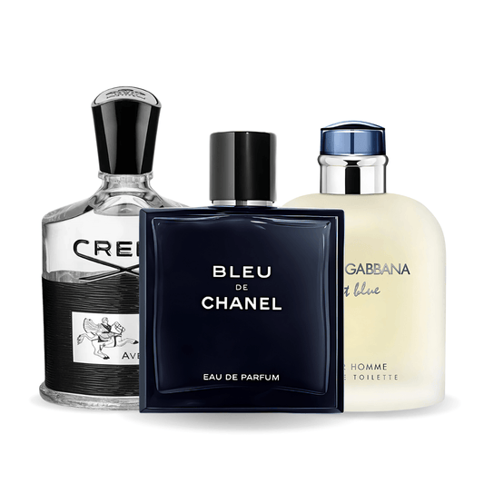 Промоционален пакет: 3 парфюма – Bleu de Chanel, Creed Aventus и Light Blue Dolce & Gabbana 100ml