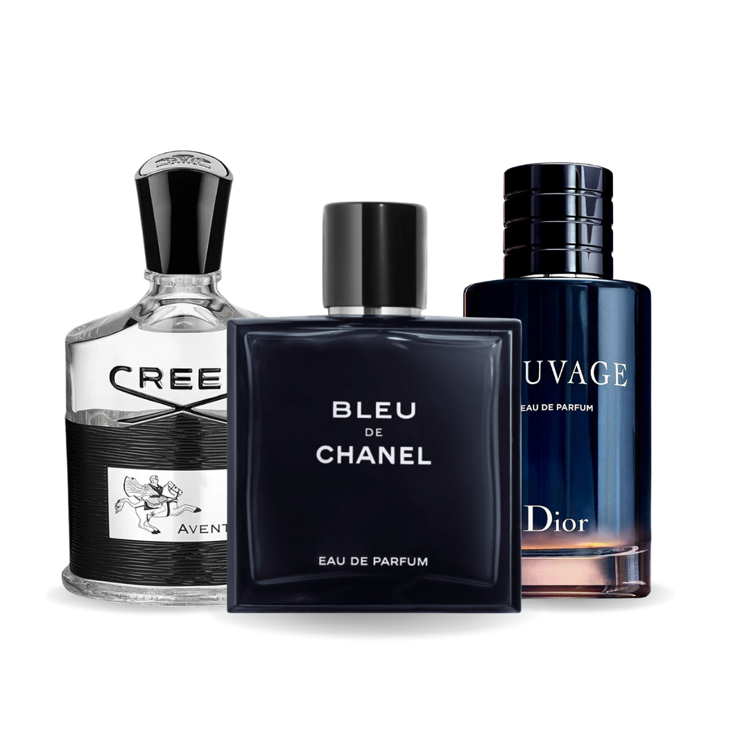 Промоционален пакет: 3 парфюма – Creed Aventus, Bleu de Chanel и Dior Sauvage 100ml