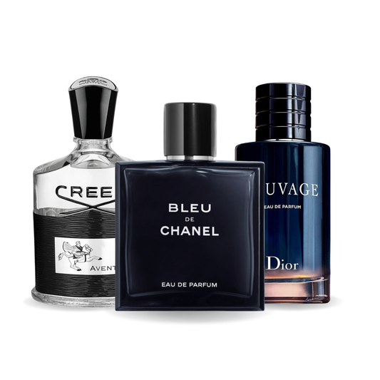 Промоционален пакет: 3 парфюма – Creed Aventus, Bleu de Chanel и Dior Sauvage 100ml