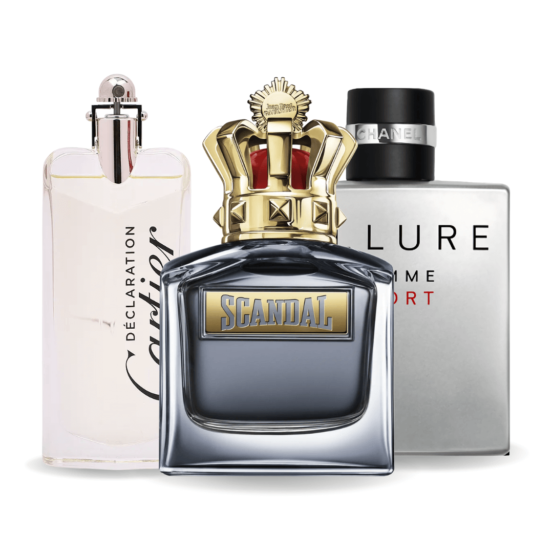 Промоционален пакет: 3 парфюма – Allure Homme Sport, Jean Paul Gaultier Scandal и Cartier Déclaration 100ml