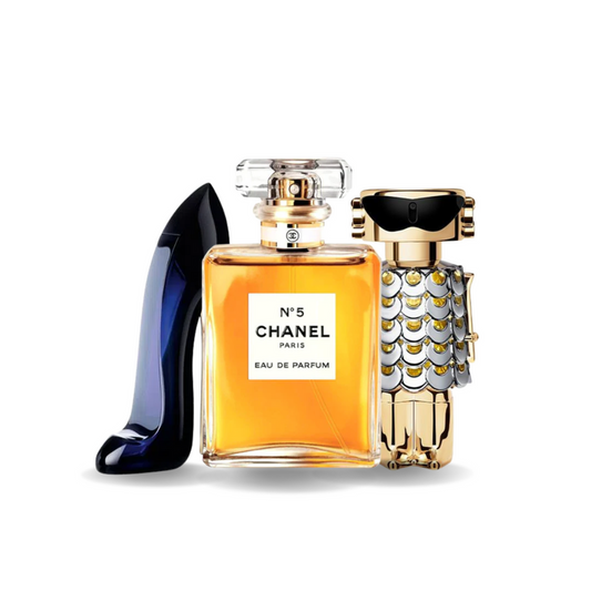 Промоционален пакет: 3 парфюма – Carolina Herrera Good Girl, Chanel Nº5 и Paco Rabanne Fame