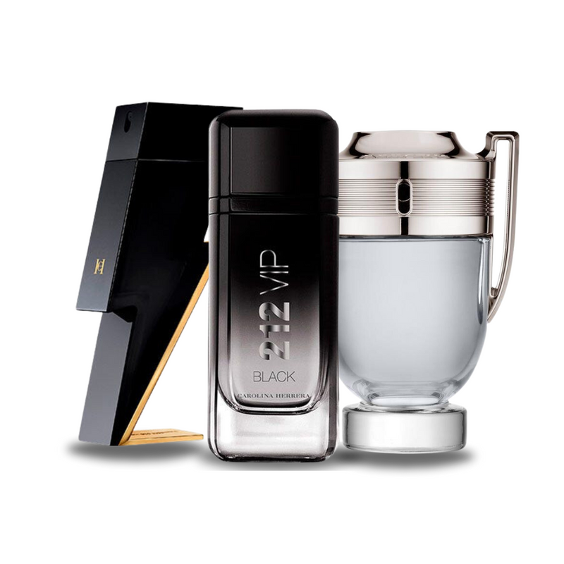 Промоционален пакет: 3 парфюма – Carolina Herrera Bad Boy, Carolina Herrera 212 VIP Black и Paco Rabanne Invictus 100ml