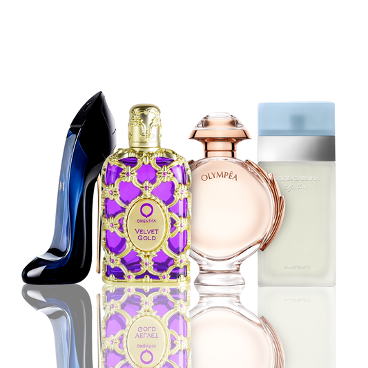 Промоционален пакет: 4 парфюма – Light Blue, Orientica Velvet Gold, Good Girl и Olympea 100ml
