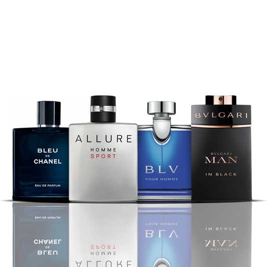 Промоционален пакет: 4 парфюма – Bleu de Chanel, Allure Sport, BLV и Bvlgari Man in Black 100ml
